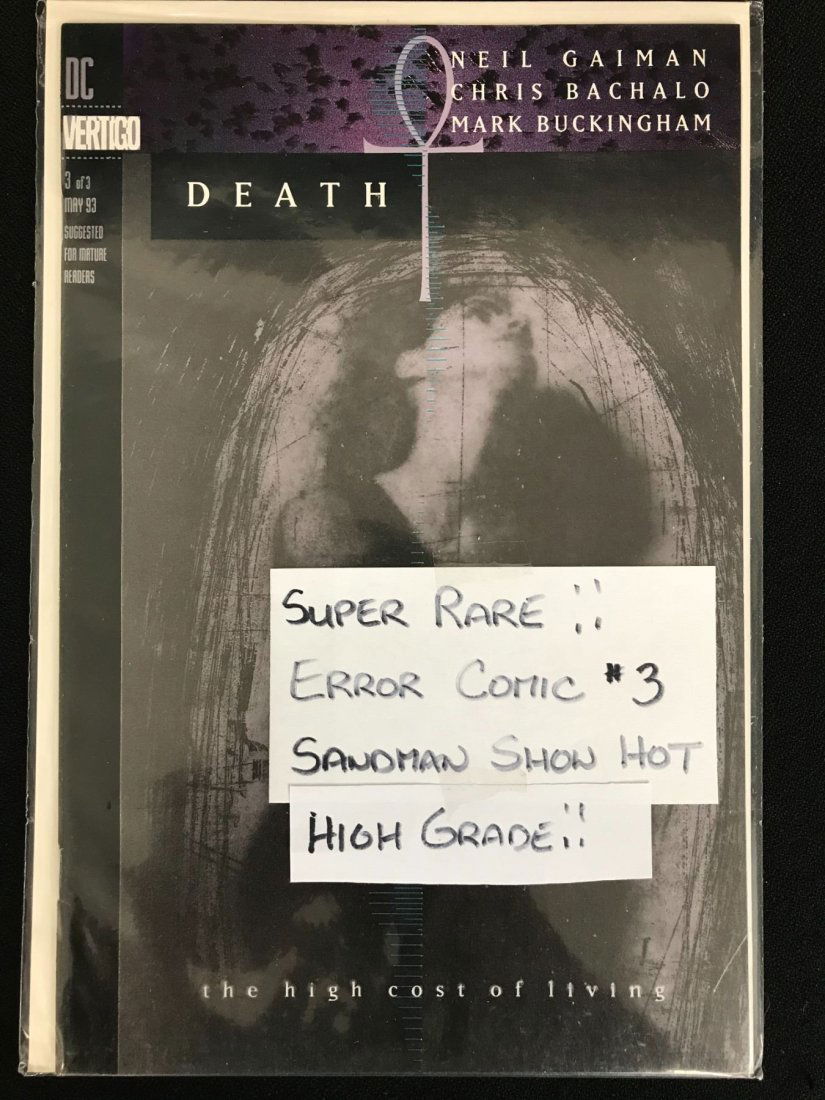 Death: The High Cost of Living #3 Print Error Very Rare HTF  Sandman (1 of 1)