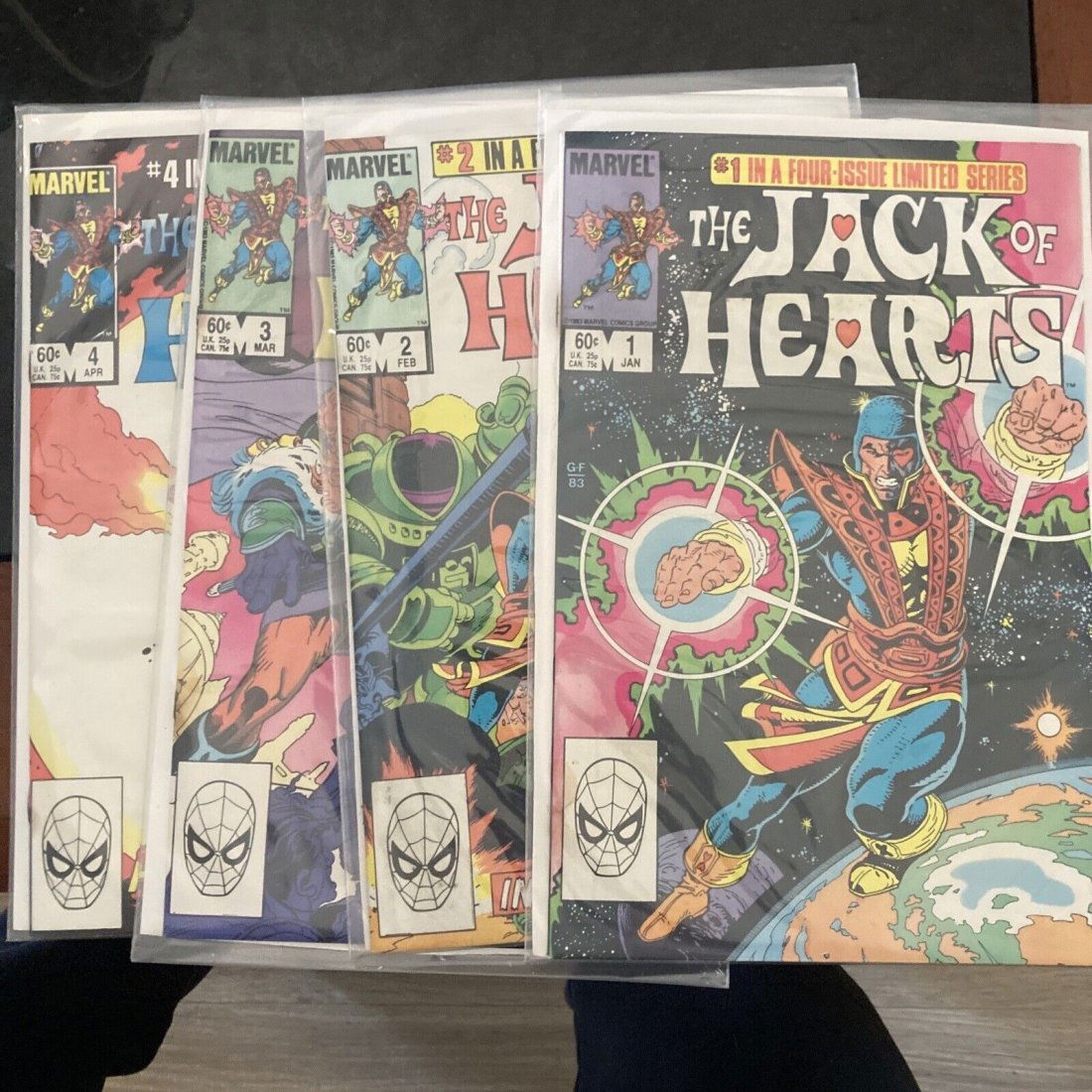 Jack of Hearts Marvel Comics Limited Series #1-4 (1983) Complete Set !st Solo Series (1 of 1)