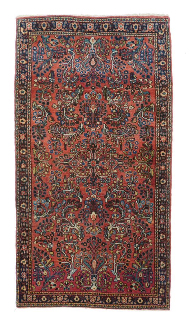 Farahan Sarouk Rug, 2'6'' x 4'10'': Antique Persian Sarouk Farahan Rug. 2'6'' x 4'10'' . 0.76 x 1.47 M