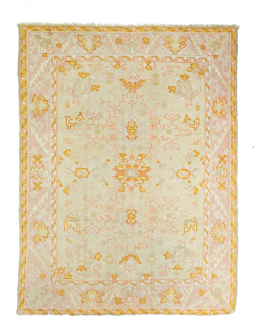 Oushak Rug, 5'8' x 7'10": Antique Turkish Oushak