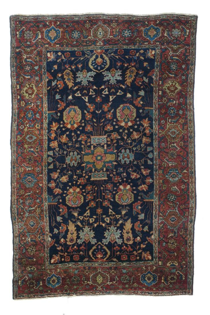 Farahan Sarouk Rug , 3'3'' x 4'11'': Antique Persian Sarouk Farahan Rug. 3'3'' x 4'11'' . 0.99 x 1.5