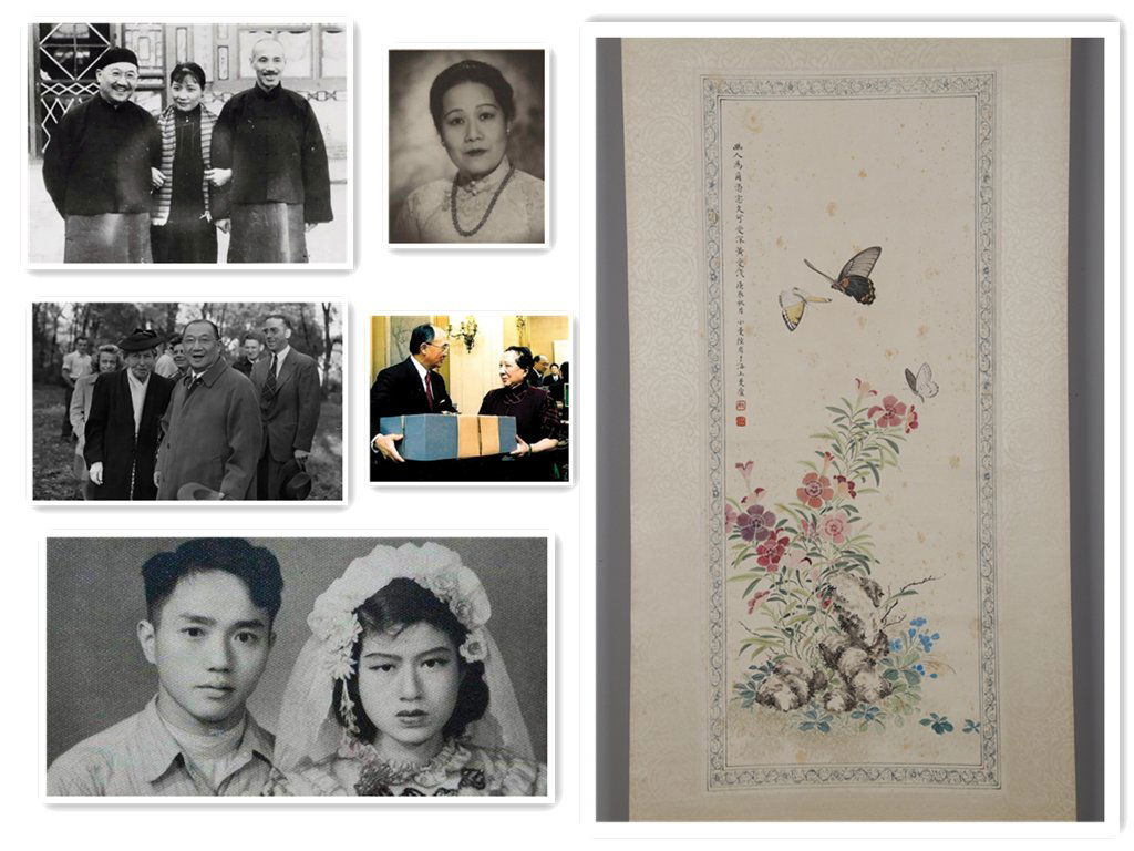 A FLOWERS AND BUTTERFLISE PAINTING ON PAPER (1 of 9)