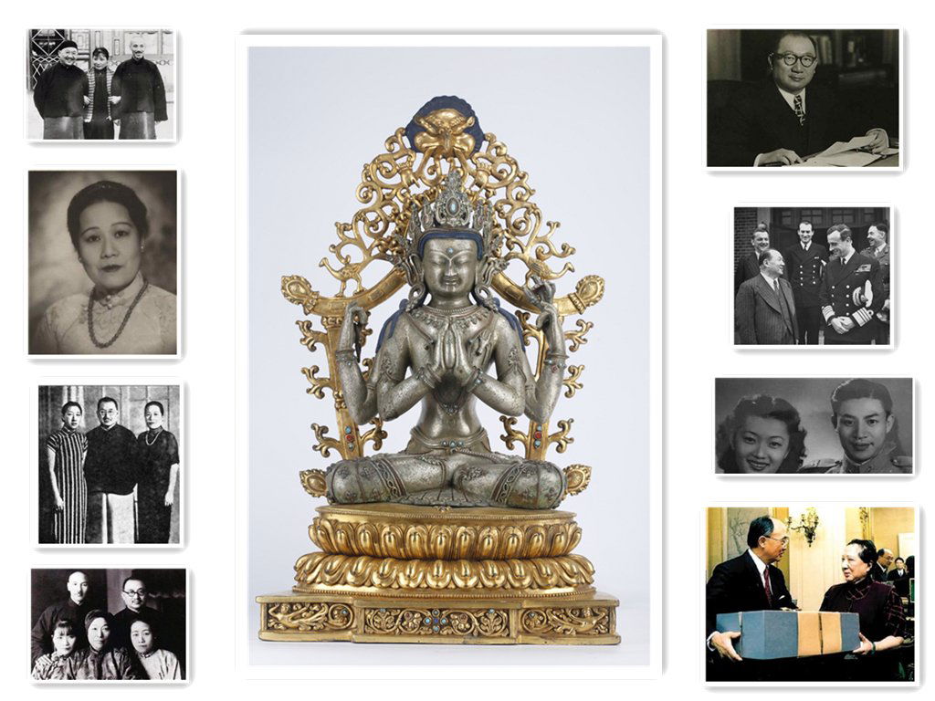 ASIAN - CHINESE A GILT SILVER BODHISATTVA BUDDHA STATUE (1 of 9)