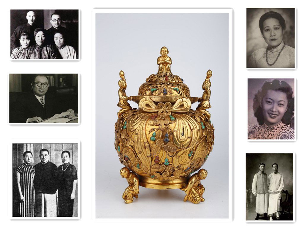 ASIAN - CHINESE A GILT COPPER INCENSE BURNER (1 of 10)