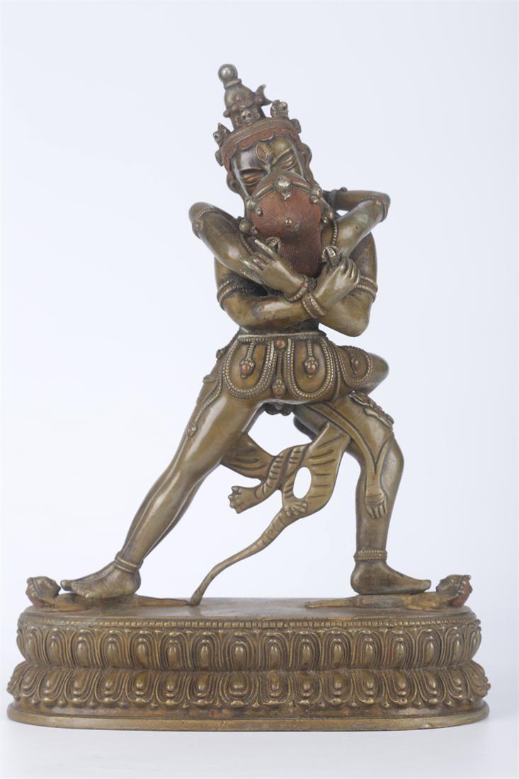 A CAKRASAMVARA BUDDHA STATUE. (1 of 10)