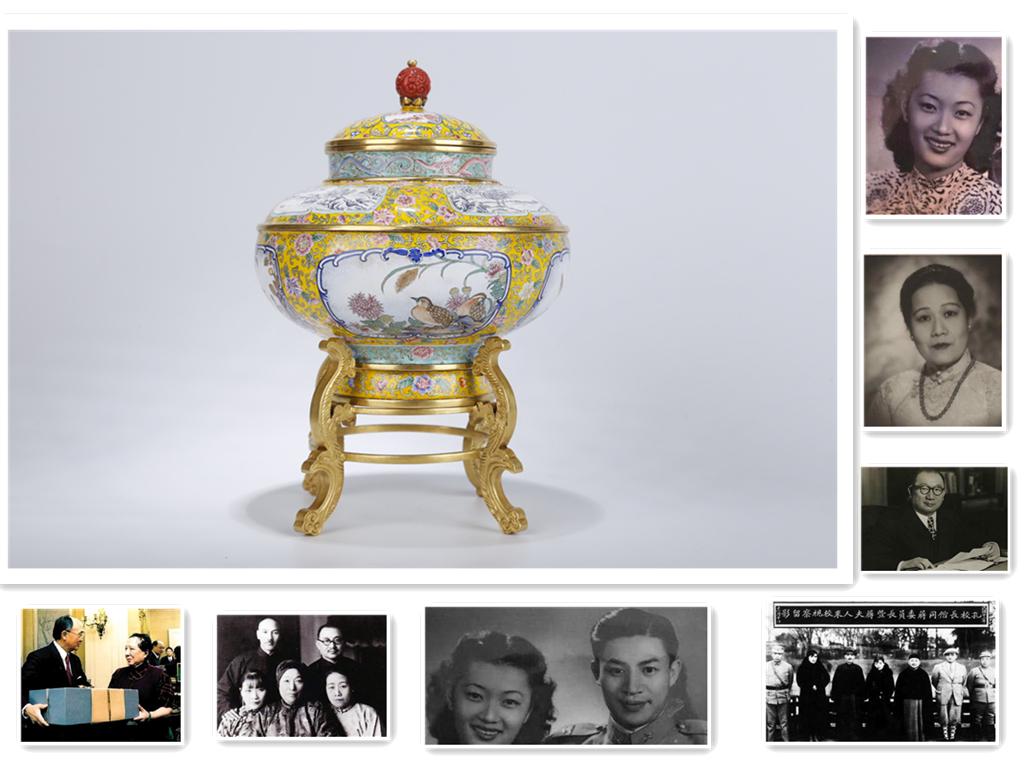 AN ENAMELED COPPER LIDDED JAR. (1 of 10)