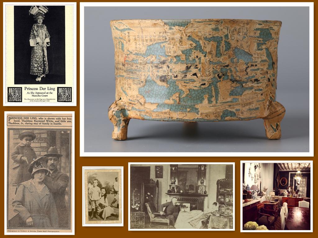 A TRIPOD PORCELAIN CENSER, RU KILN.: Tripod Porcelain Censer, Ru Kiln. Provenance: We are very honored to have the consignment from Mr. Ken J. White, whose father was the nephew of Thaddeus C. White, husband of Princess Der Ling of the G