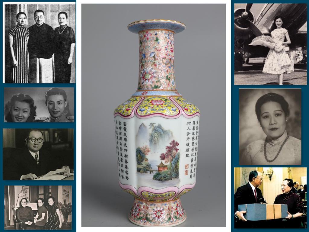 A ROSE PORCELAIN BOTTLE WITH FLOWERS MOTIF. (1 of 11)