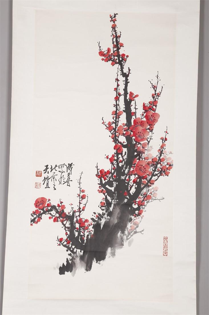 A PLUM BLOSSOM PAINTING BY WANG CHENGXI. (1 of 8)
