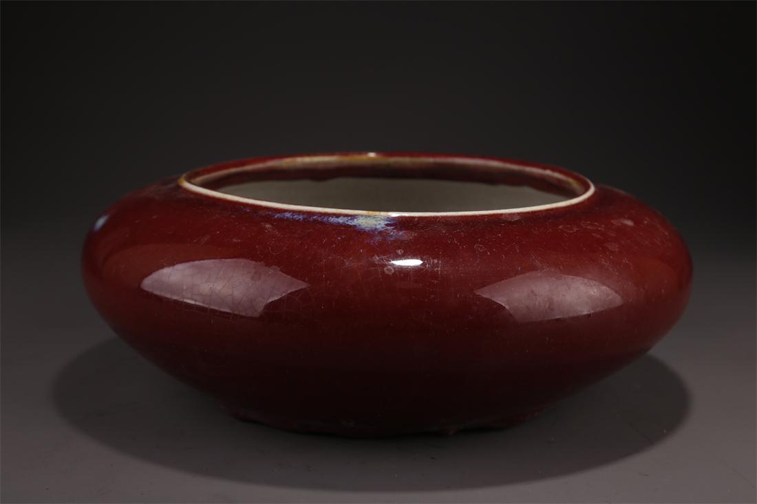 A TRANSMUTATION GLAZED PORCELAIN BRUSH WASHER. (1 of 6)