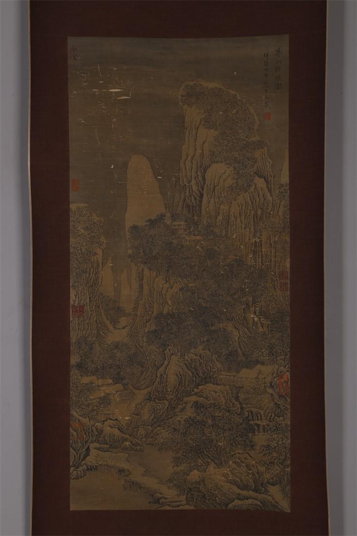 A LANDSCAPE PAINTING ON SILK BY FAN KUAN.: Landscape Painting on Silk, Hand Painted by Fan Kuan.