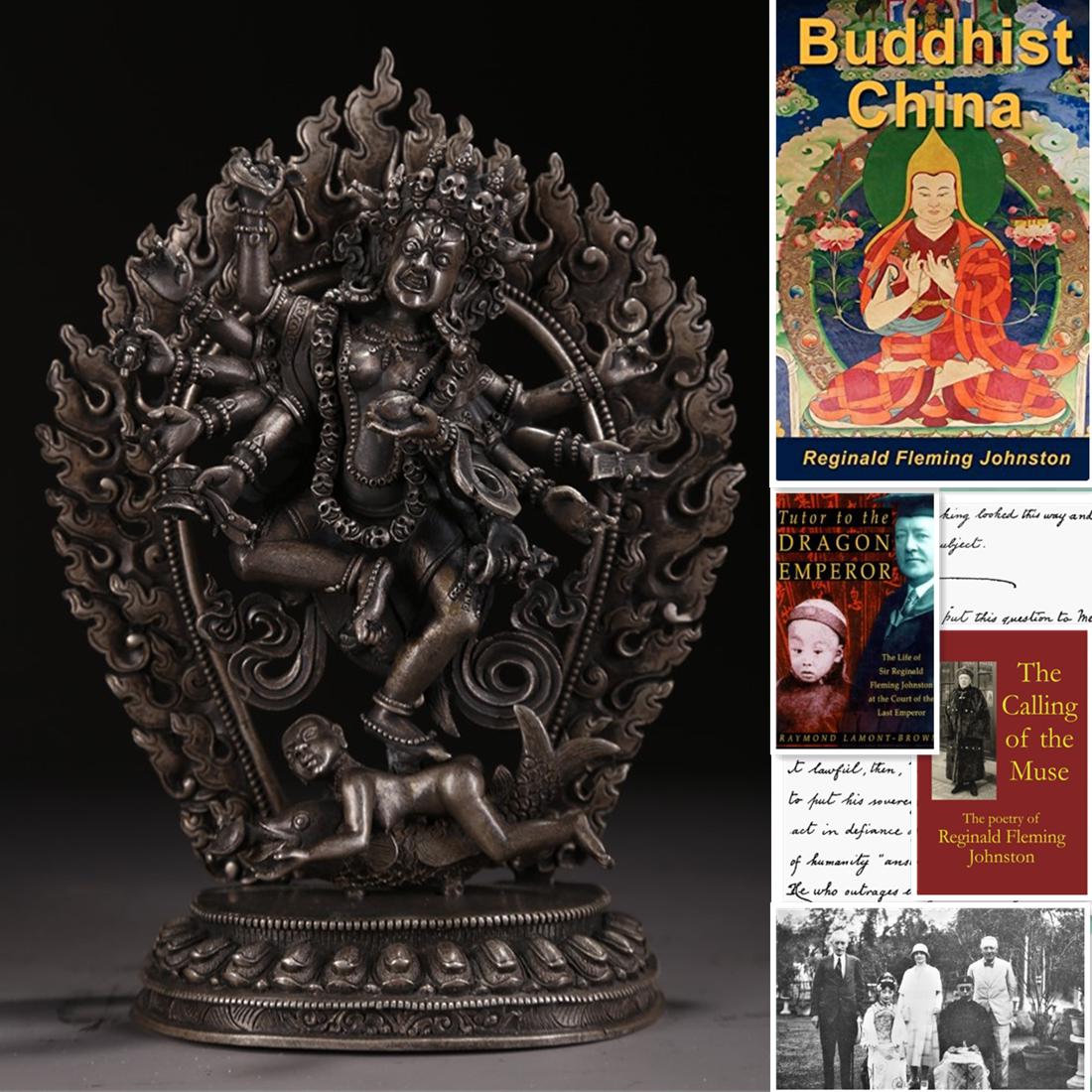 A TIBETAN SILVER MARICI BUDDHA STATUE. (1 of 10)