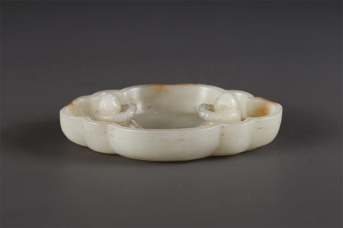 A HETIAN JADE BRUSH WASHER WITH BOYS DESIGN. (1 of 7)