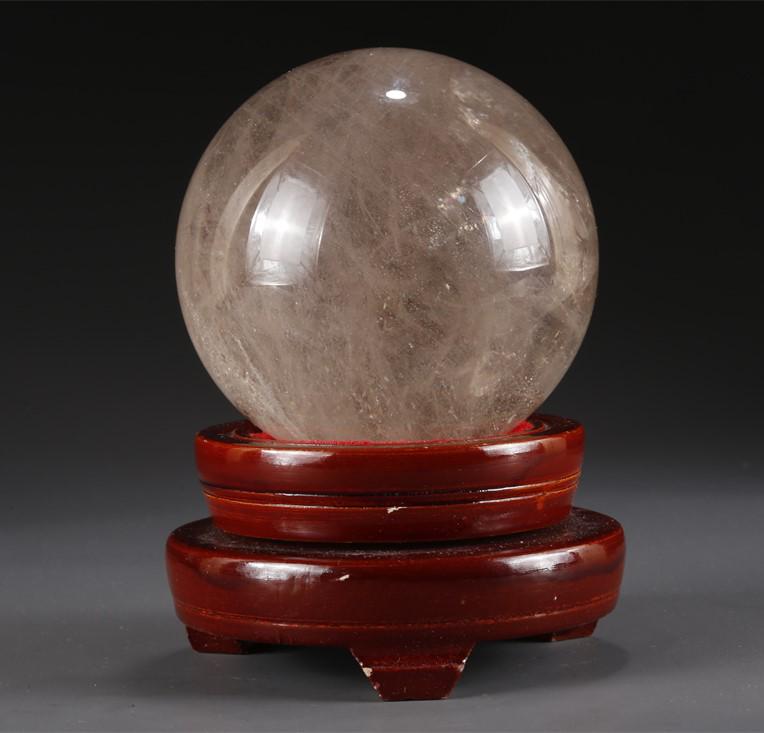 A CRYSTAL BALL ORNAMENT. (1 of 7)
