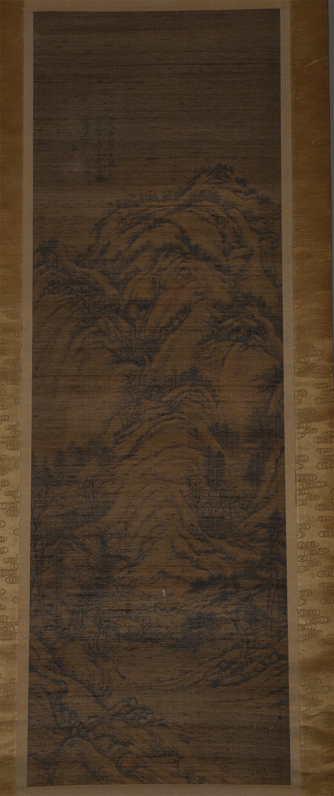 A LANDSCAPE PAINTING ON SILK BY WANG JIAN. (1 of 8)