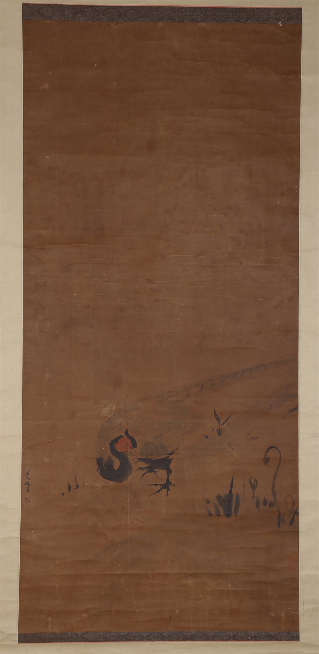 A PHEASANT PAINTING ON PAPER BY ZHAO CHANG. (1 of 8)