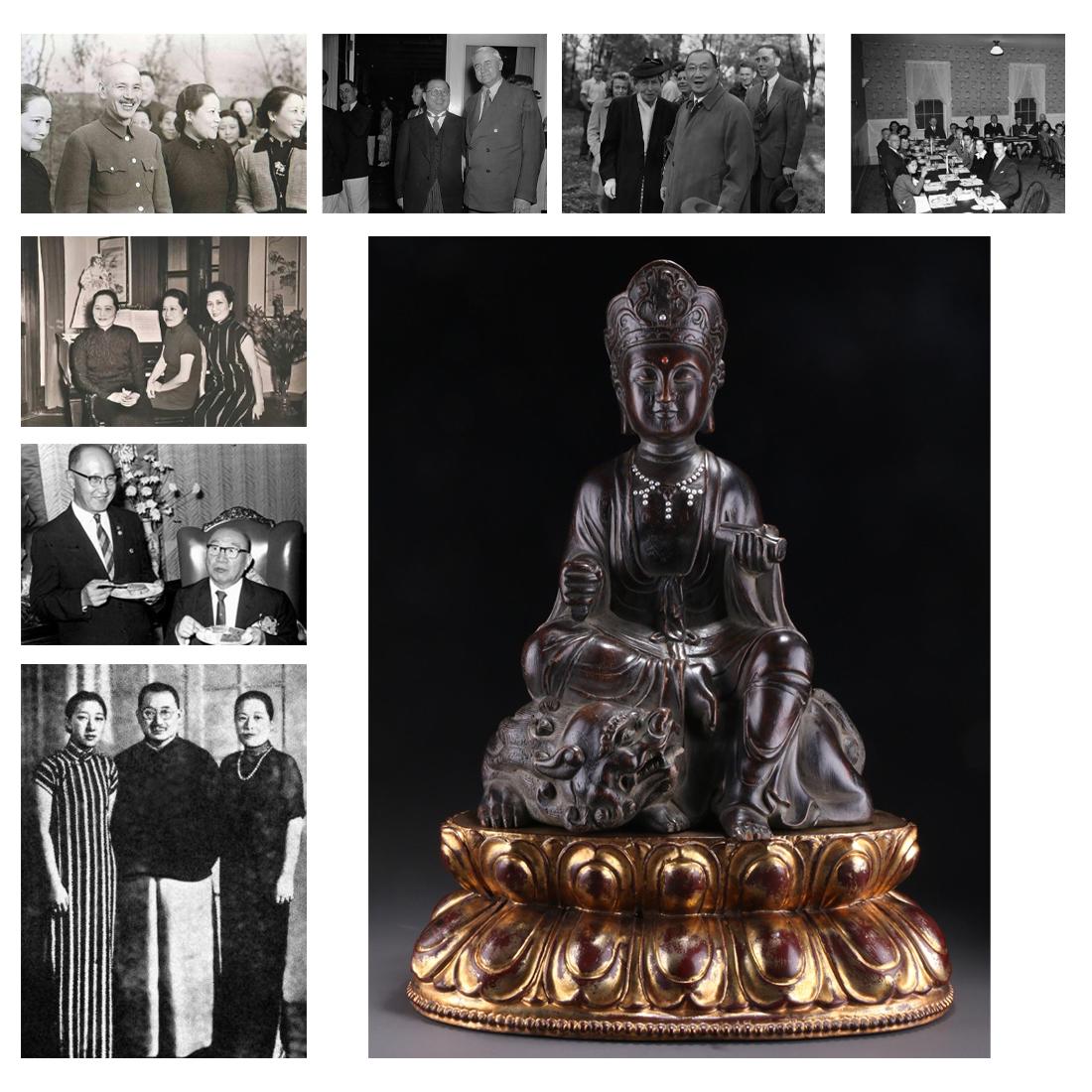 AN AGALWOOD SIMHANADA AVALOKITESVARA STATUE. (1 of 13)