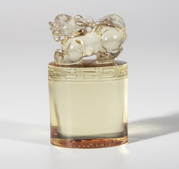 A CRYSTAL BEAST-KNOB SEAL. (1 of 7)