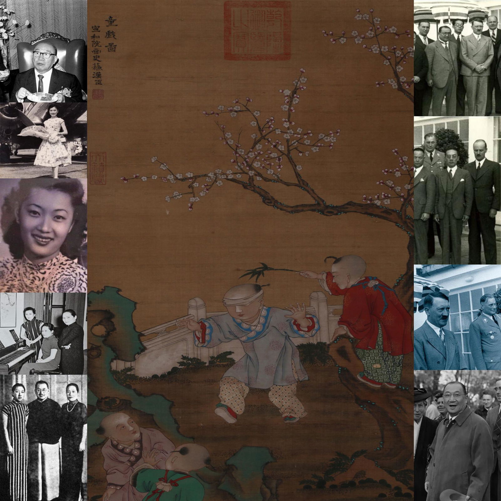 A PLAYING KIDS PAINTING ON SILK BY SU HANCHEN. (1 of 11)