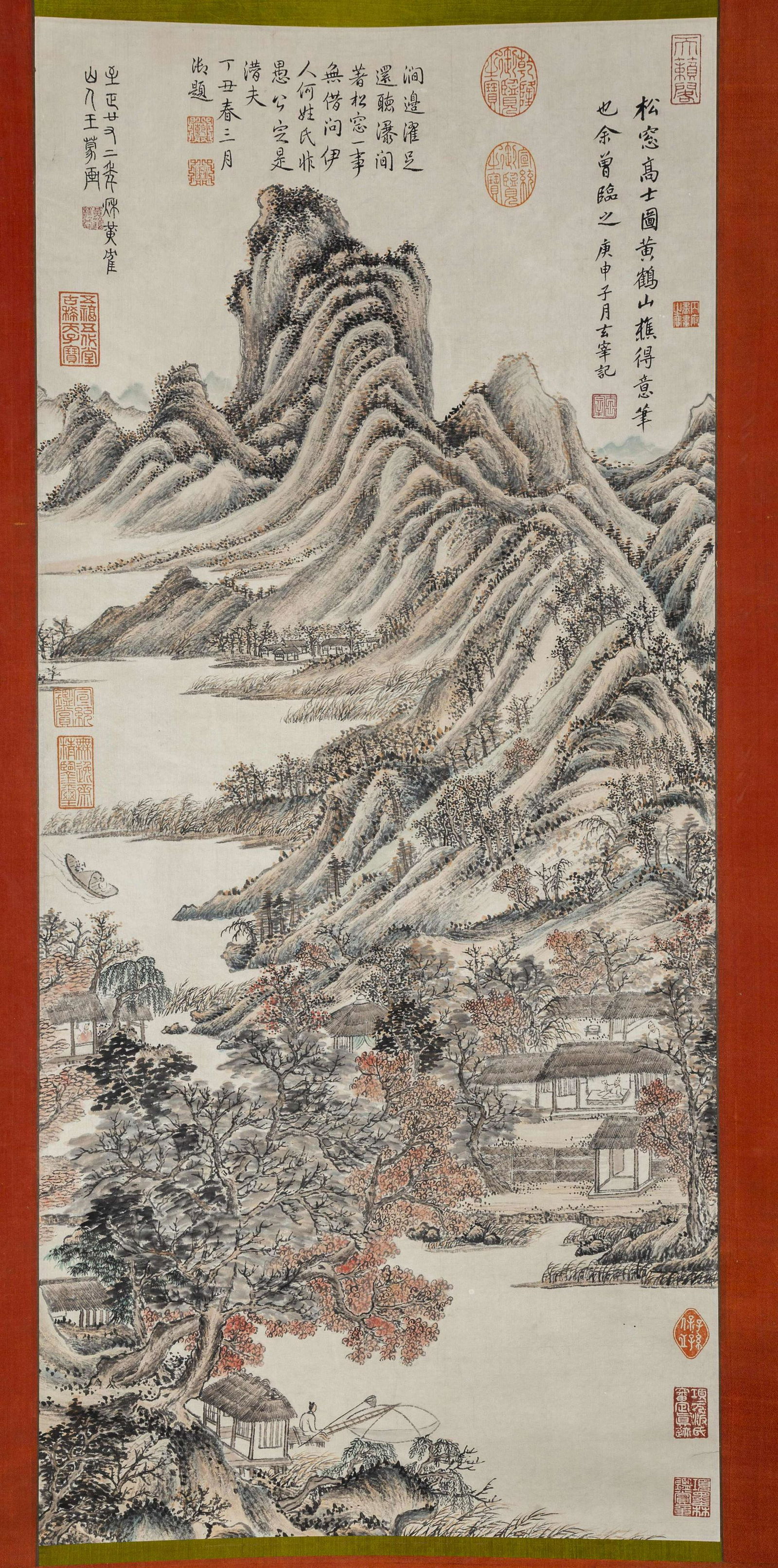 A LANDSCAPE PAINTING ON PAPER BY WANG MENG.: Landscape Painting on Paper, Hand Painted by Wang Meng.