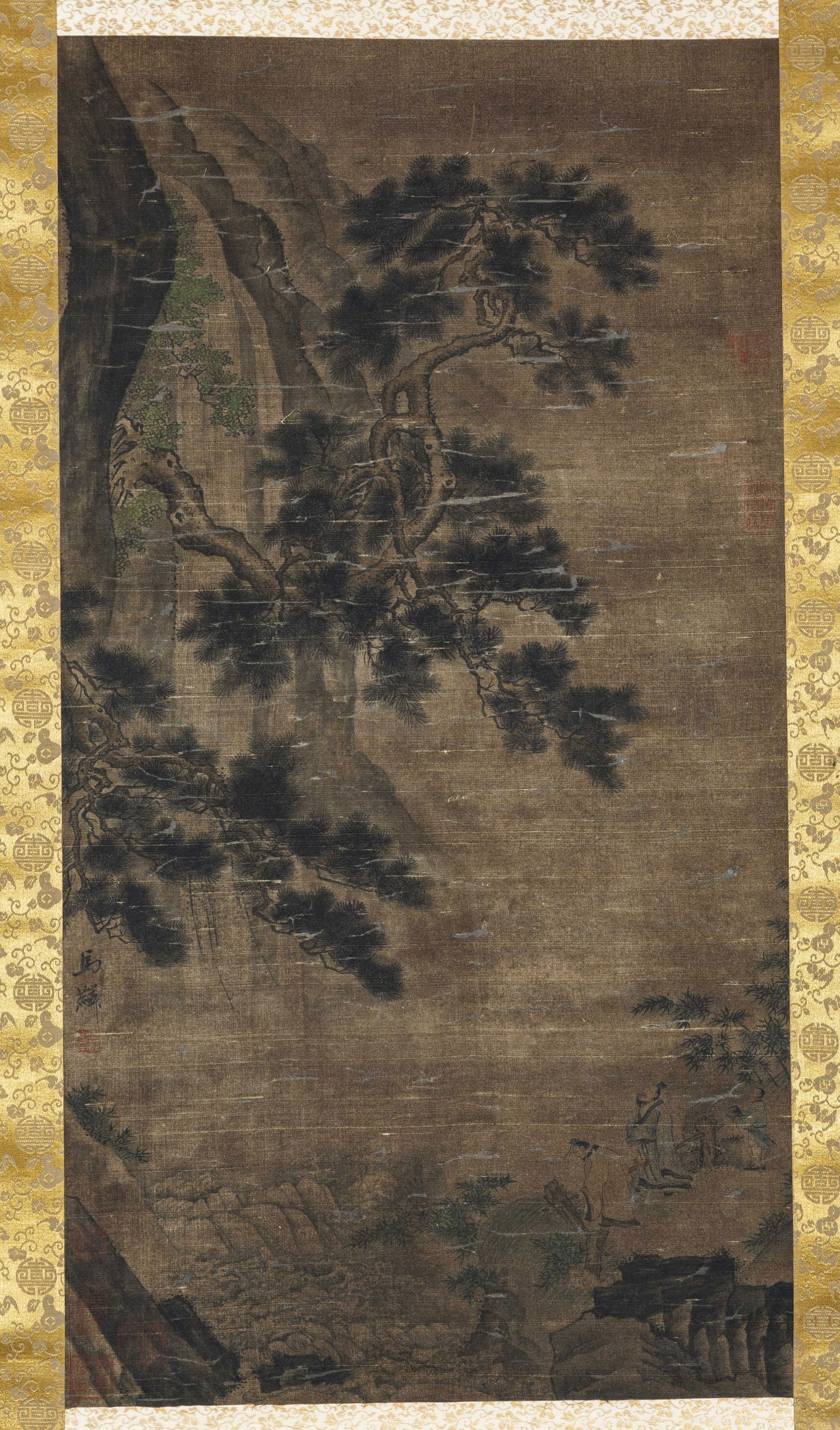 A LANDSCAPE PAINTING ON SILK BY MA LIN. (1 of 9)