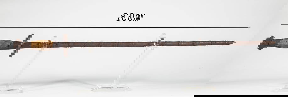 A CAST IRON COLD WEAPON SWORD "JIAN", MING DYN.: Cast Iron Cold Weapon Bamboo-Joint-Shaped Sword "Jian", Ming Dynasty.