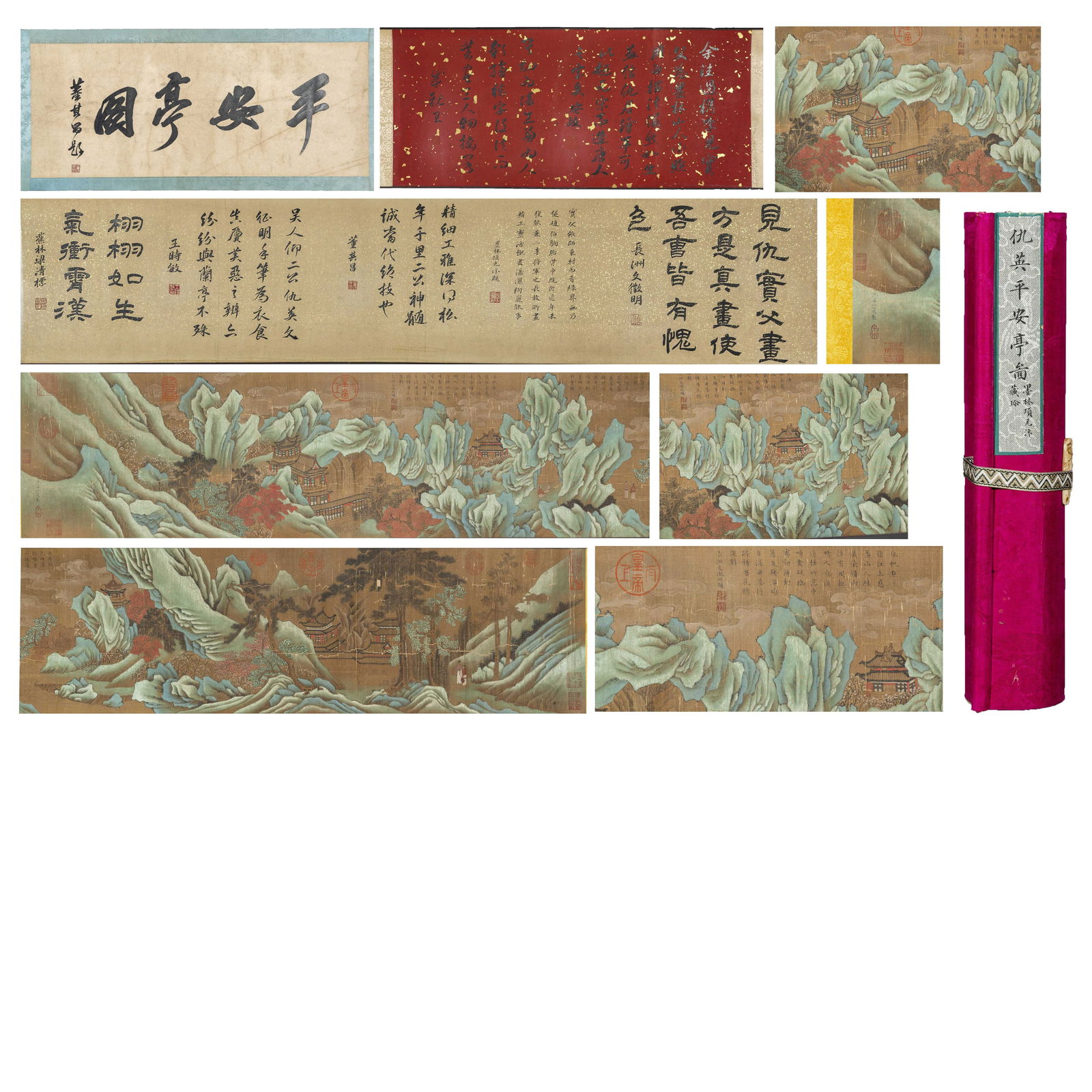 A SCROLL OF LANDSCAPE PAINTING BY QIU YING. (1 of 11)