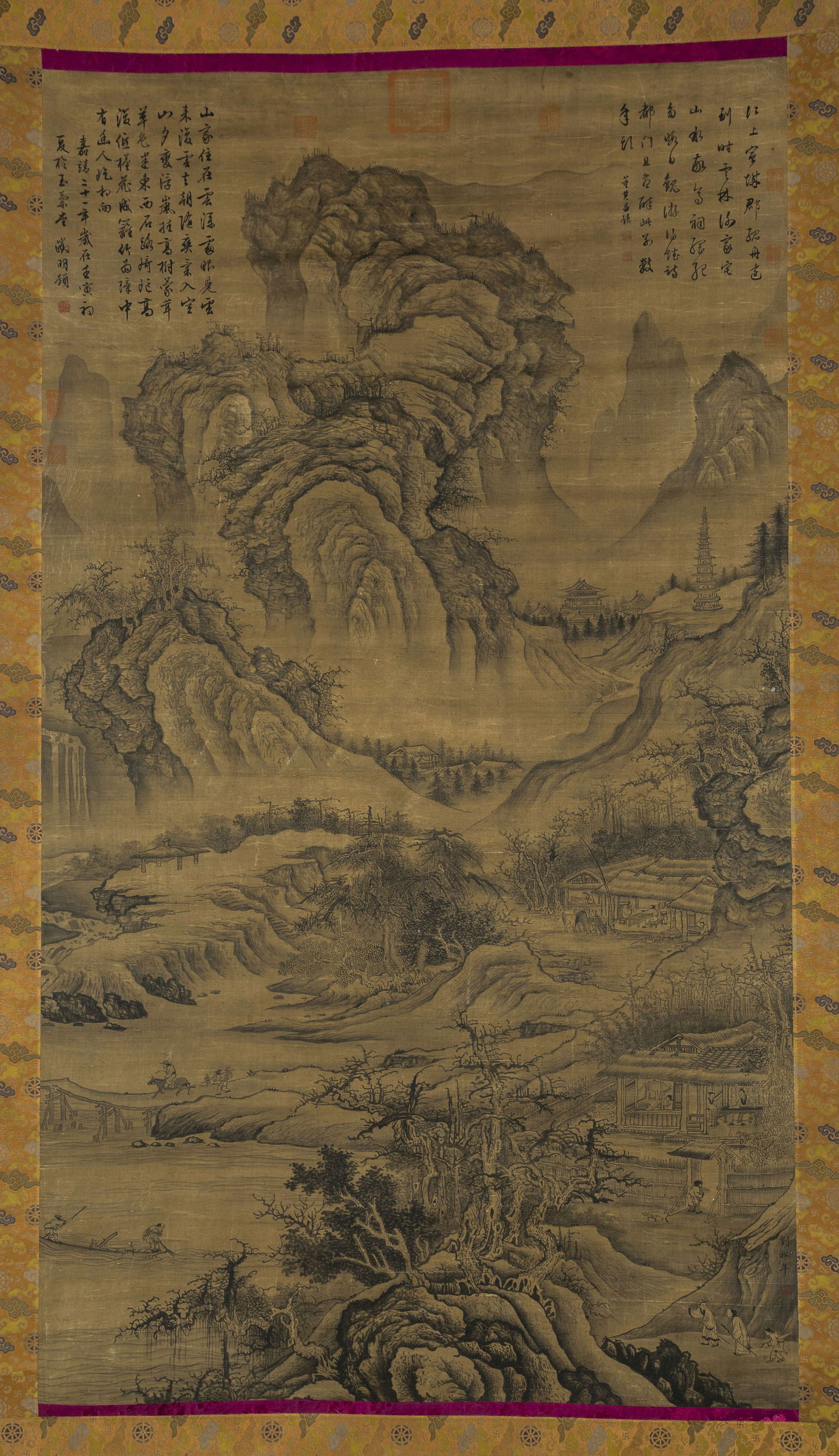 A LANDSCAPE PAINTING ON SILK BY LIU SONGNIAN. (1 of 11)