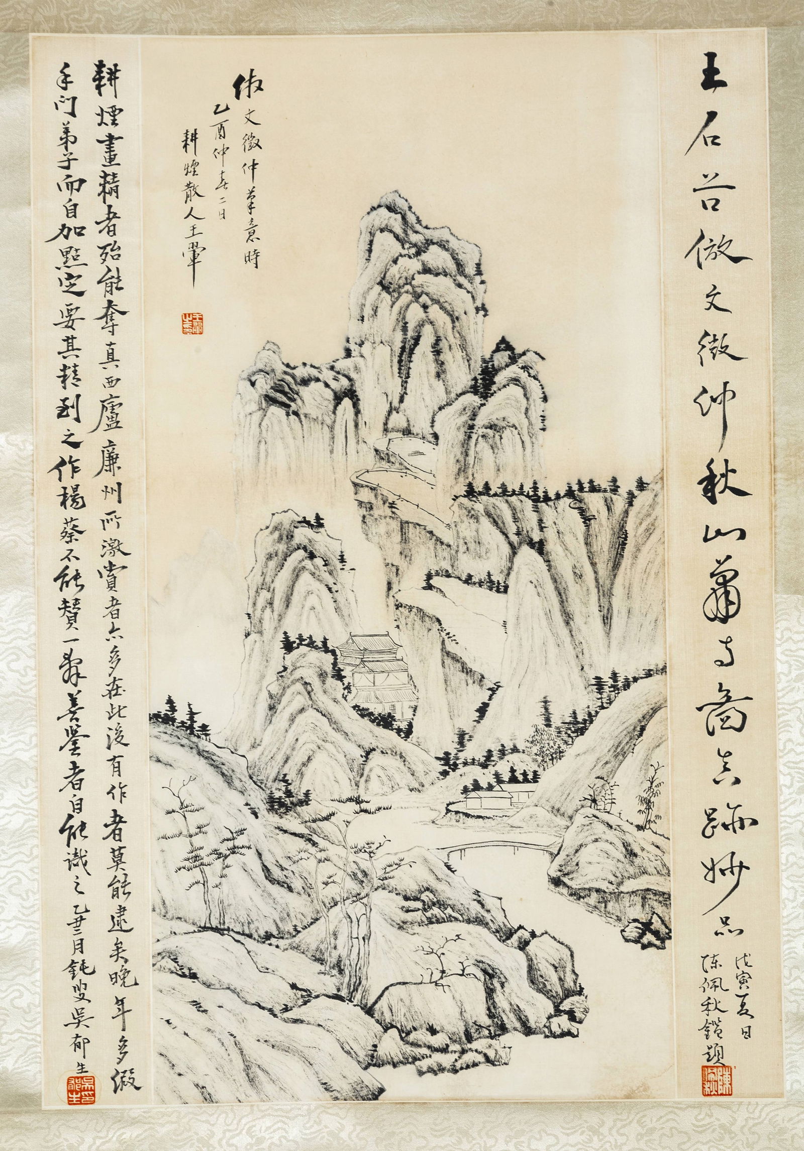 A LANDSCAPE PAINTING ON PAPER BY WANG HUI.: Landscape Painting on Paper, Hand Painted by Wang Hui.
