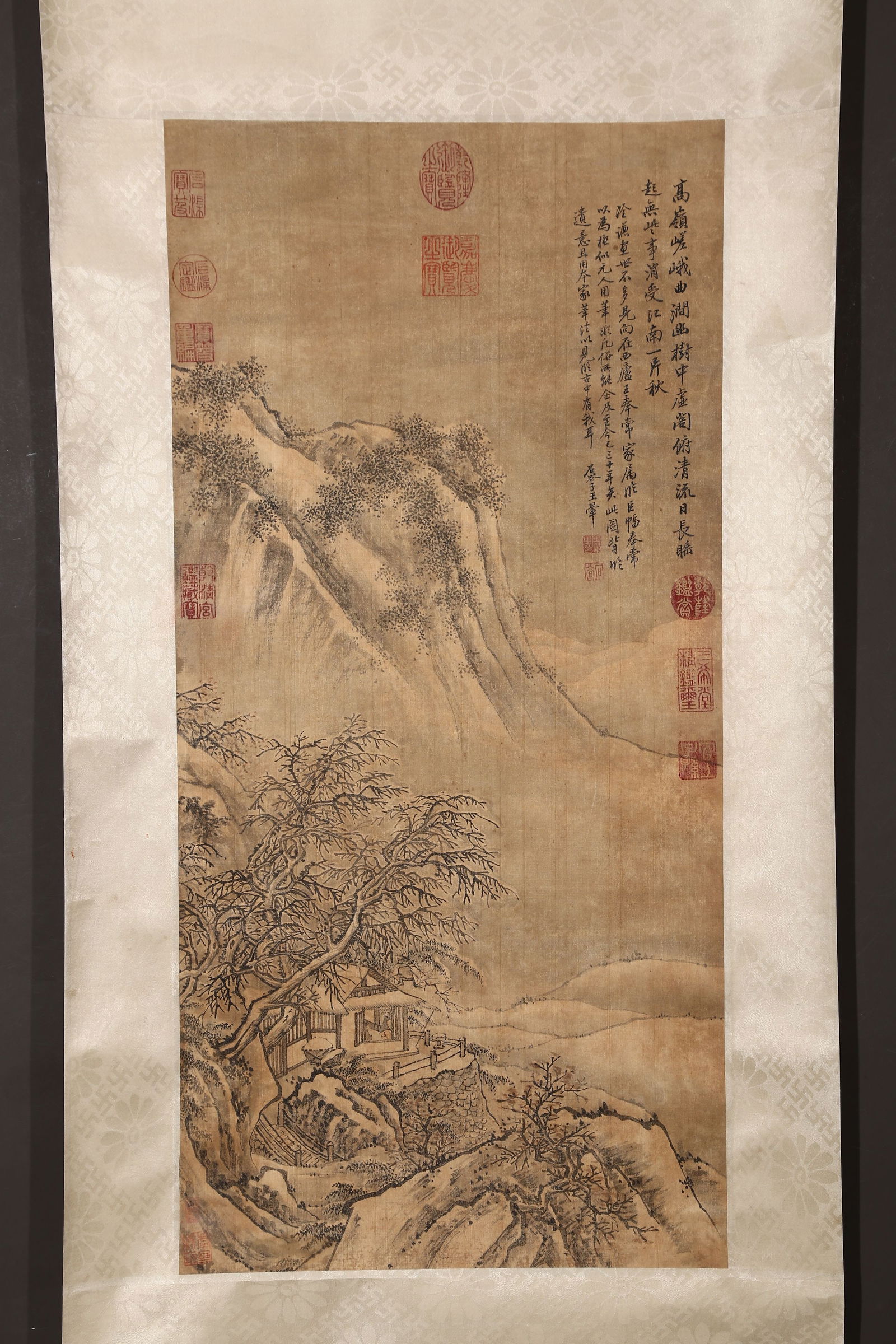 A SNOWY LANDSCAPE PAINTING BY WANG HUI.王翬: Snowy Landscape Painting on Silk, Hand Painted by Wang Hui.王翬