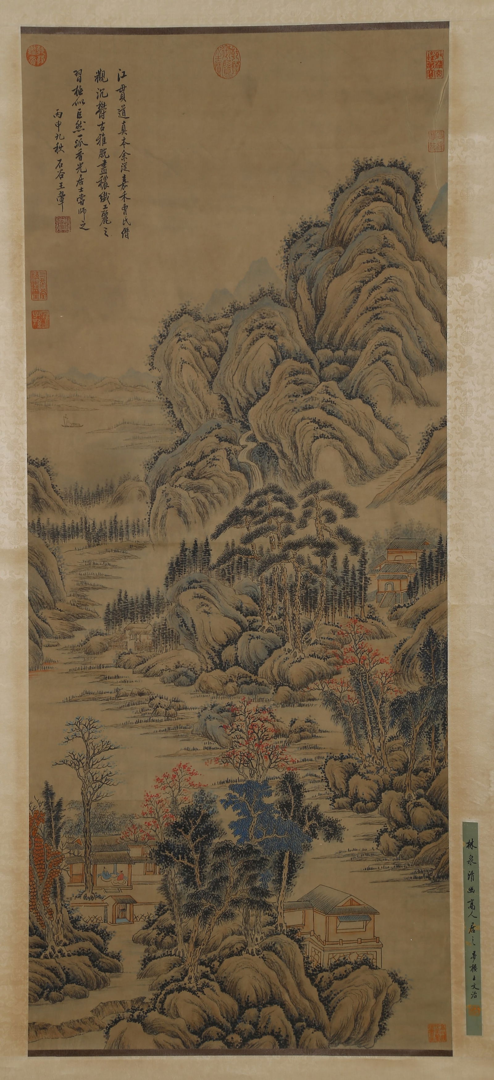A LANDSCAPE PAINTING ON PAPER, BY WANG HUI.王翬: Landscape Painting on Paper, Painted by Wang Hui.王翬