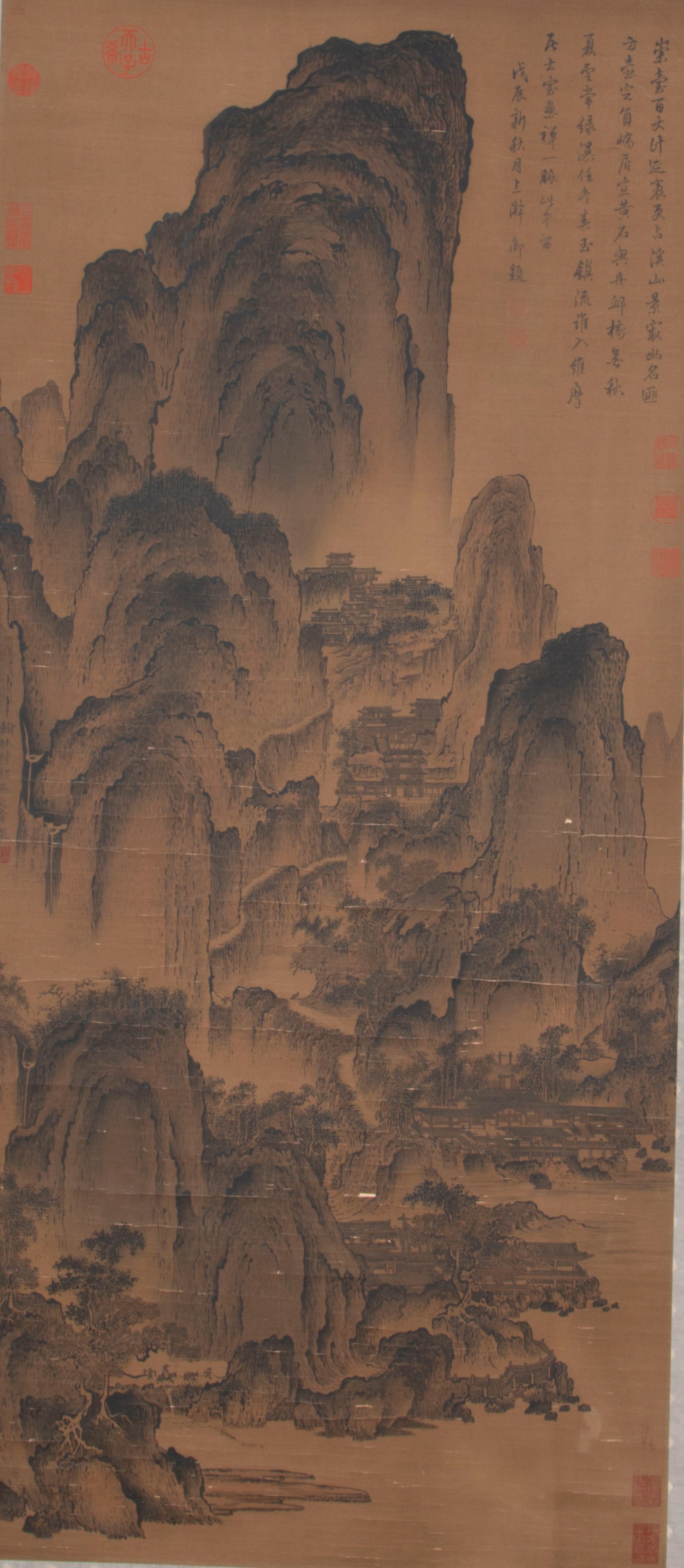 A LANDSCAPE PAINTING ON SILK, YAN WENGUI.燕文贵 (1 of 13)