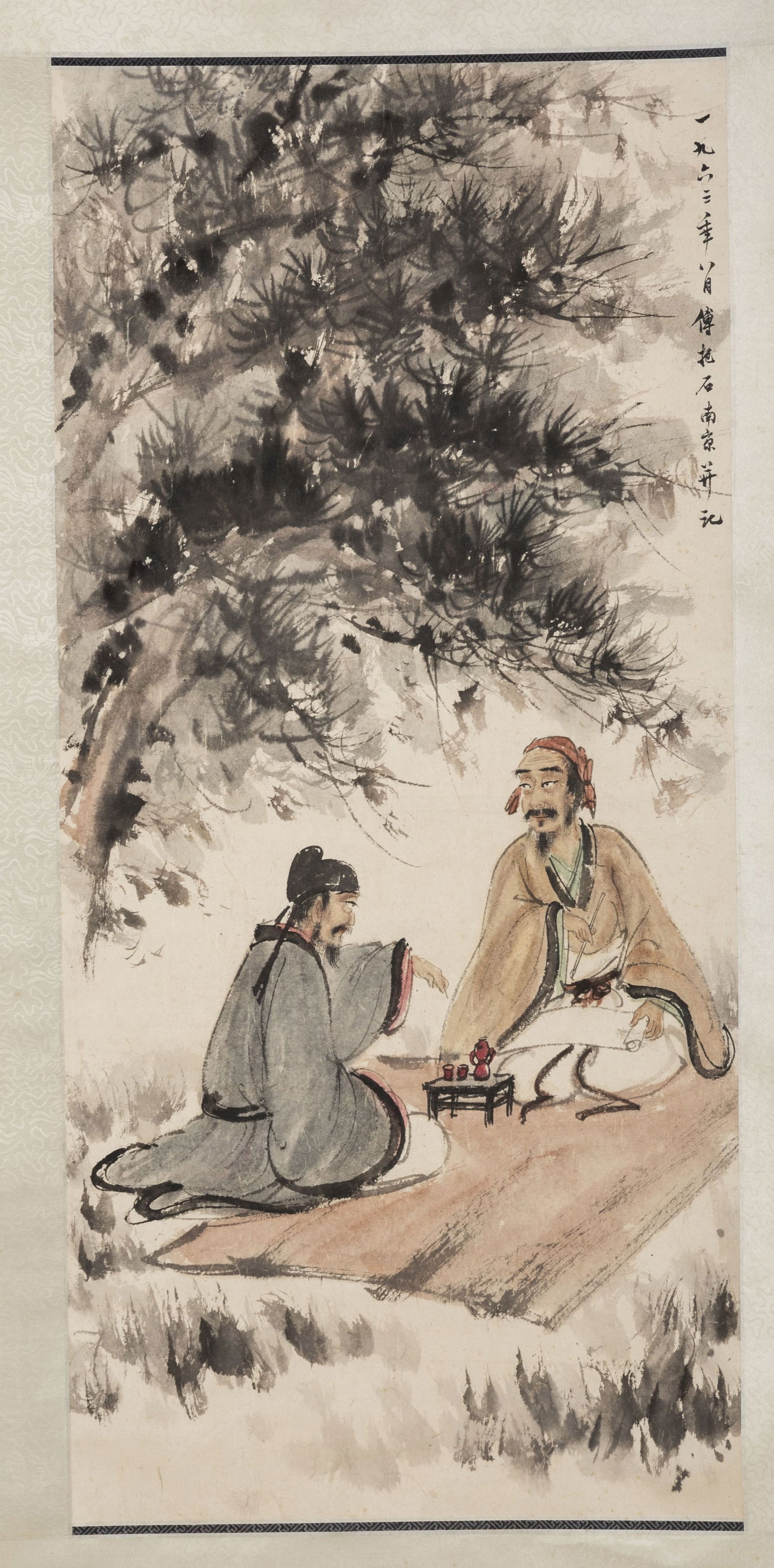 A FIGURE STORY PAINTING BY FU BAOSHI.傅抱石: Figure Story Painting on Paper, Painted by Fu Baoshi.傅抱石