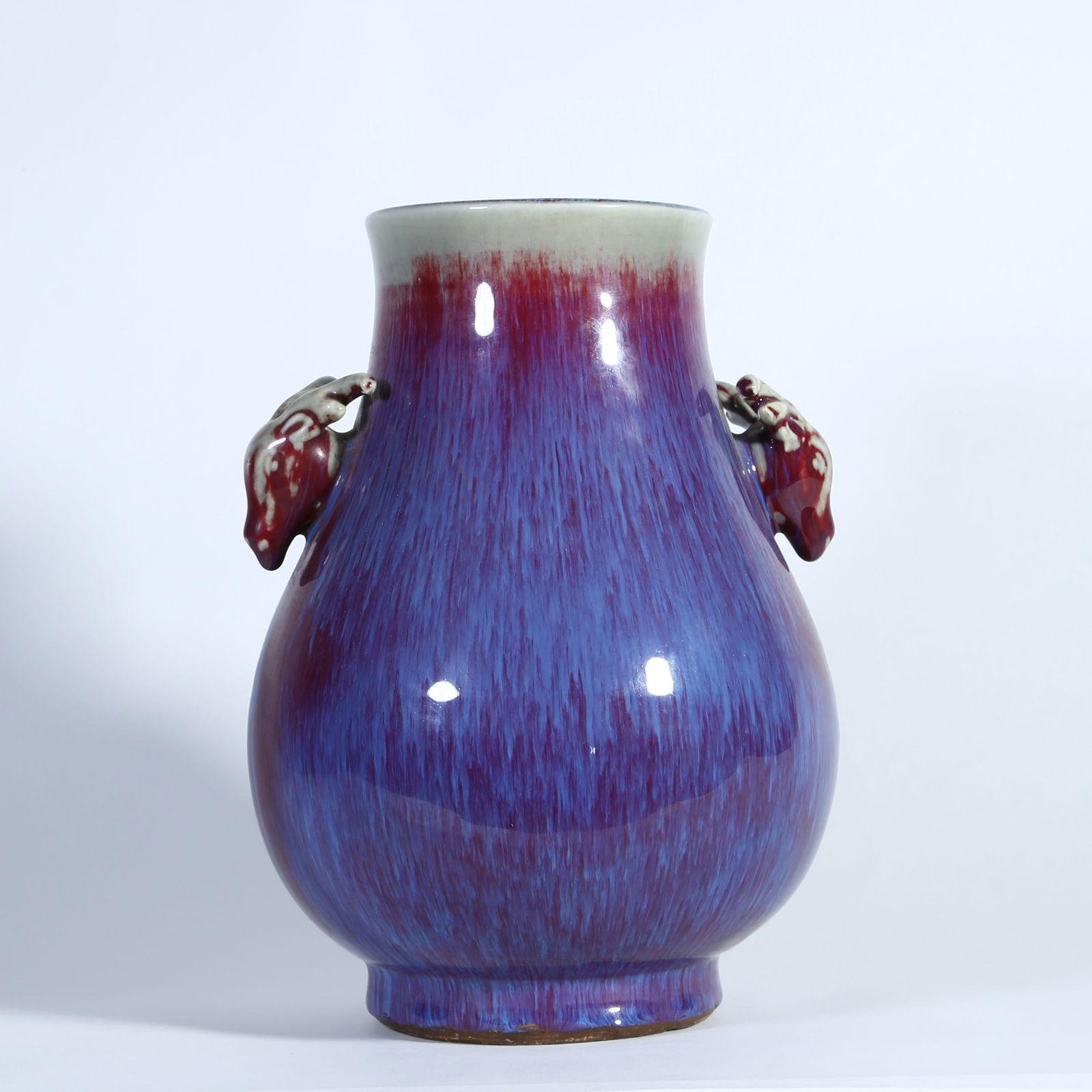 A LU JUN GLAZE DEER EAR ZUN: Lu Jun Glaze Deer Ear Zun