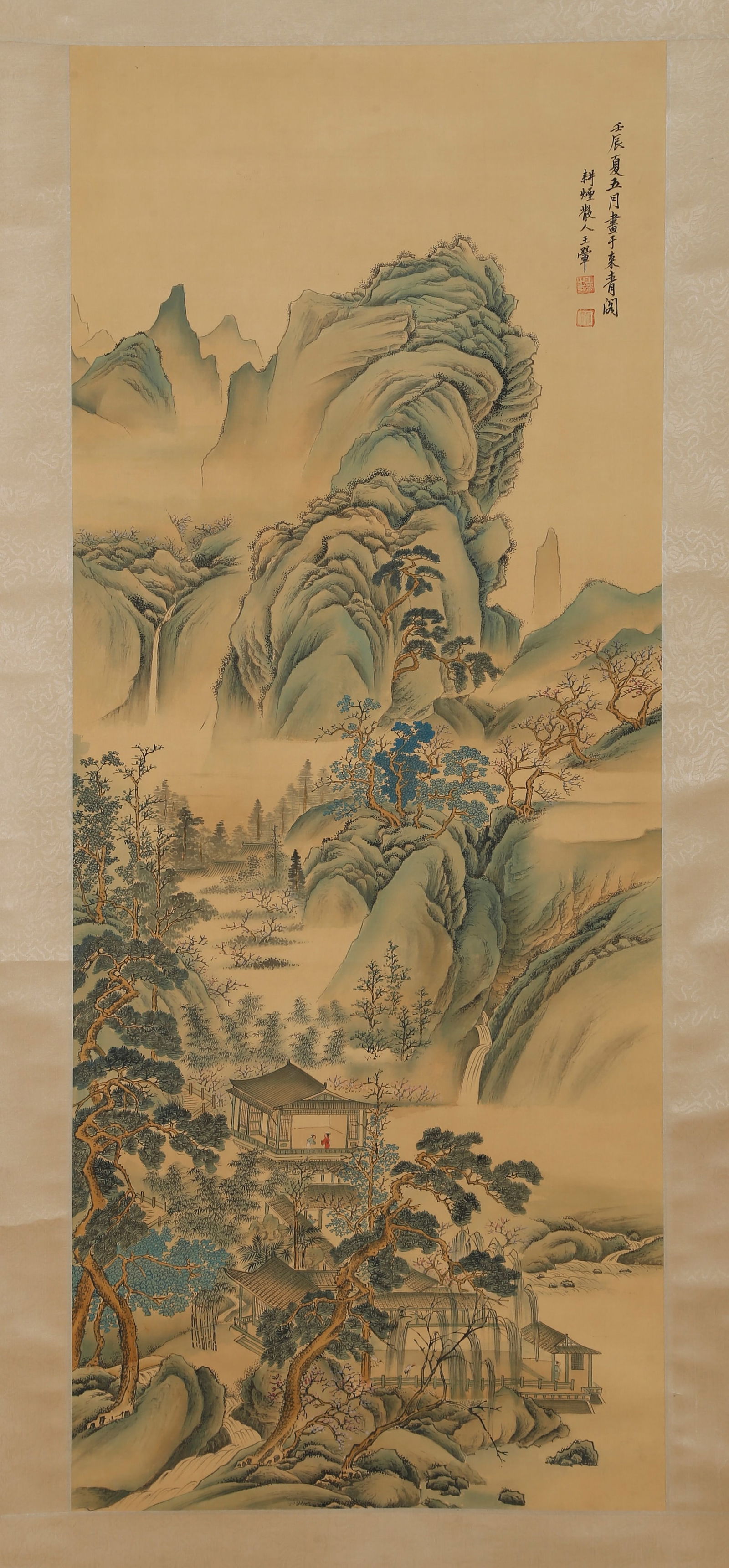 A SILK PAINTING OF LANDSCAPE BY WANG HUI.王翚: Silk Painting of Landscape by Wang Hui.王翚