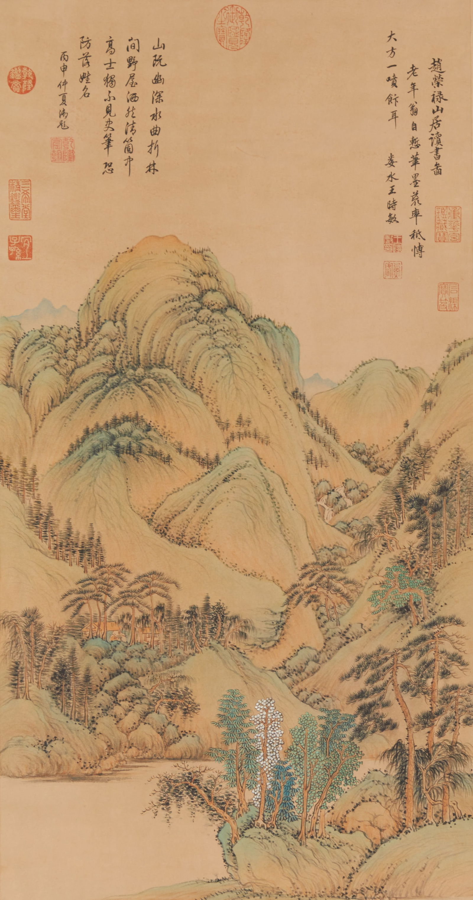 A LANDSCAPE PAINTING BY WANG SHIMIN ON PAPER.王时敏 (1 of 7)