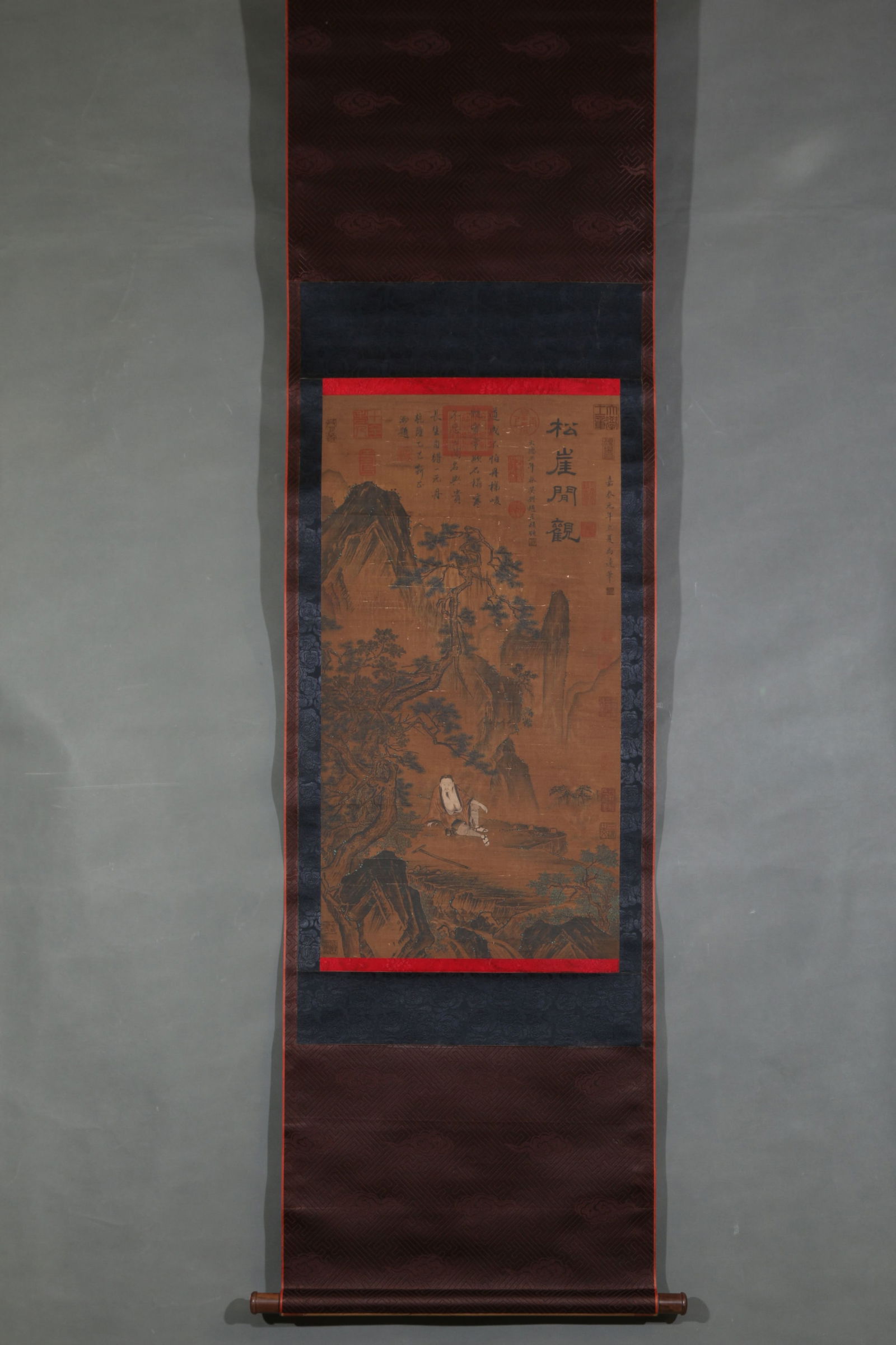 A SILK PAINTING OF LANDSCAPE BY MA YUAN.马远 (1 of 9)