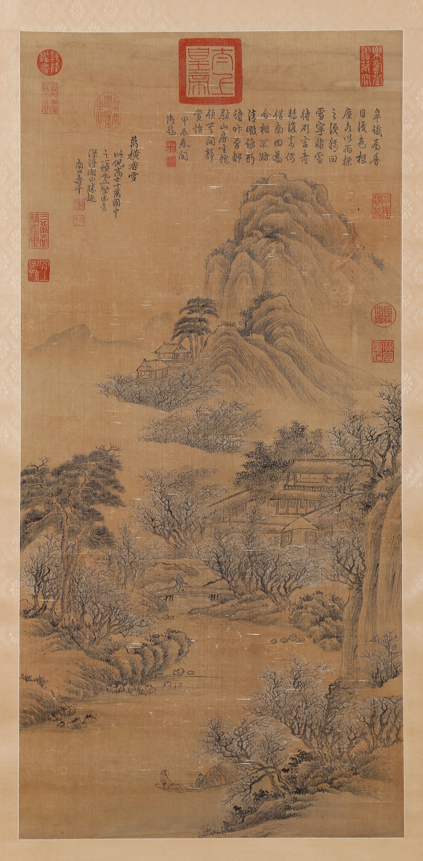 A LANDSCAPE PAINTING BY YUN SHOUPING ON SILK.恽寿平 (1 of 10)