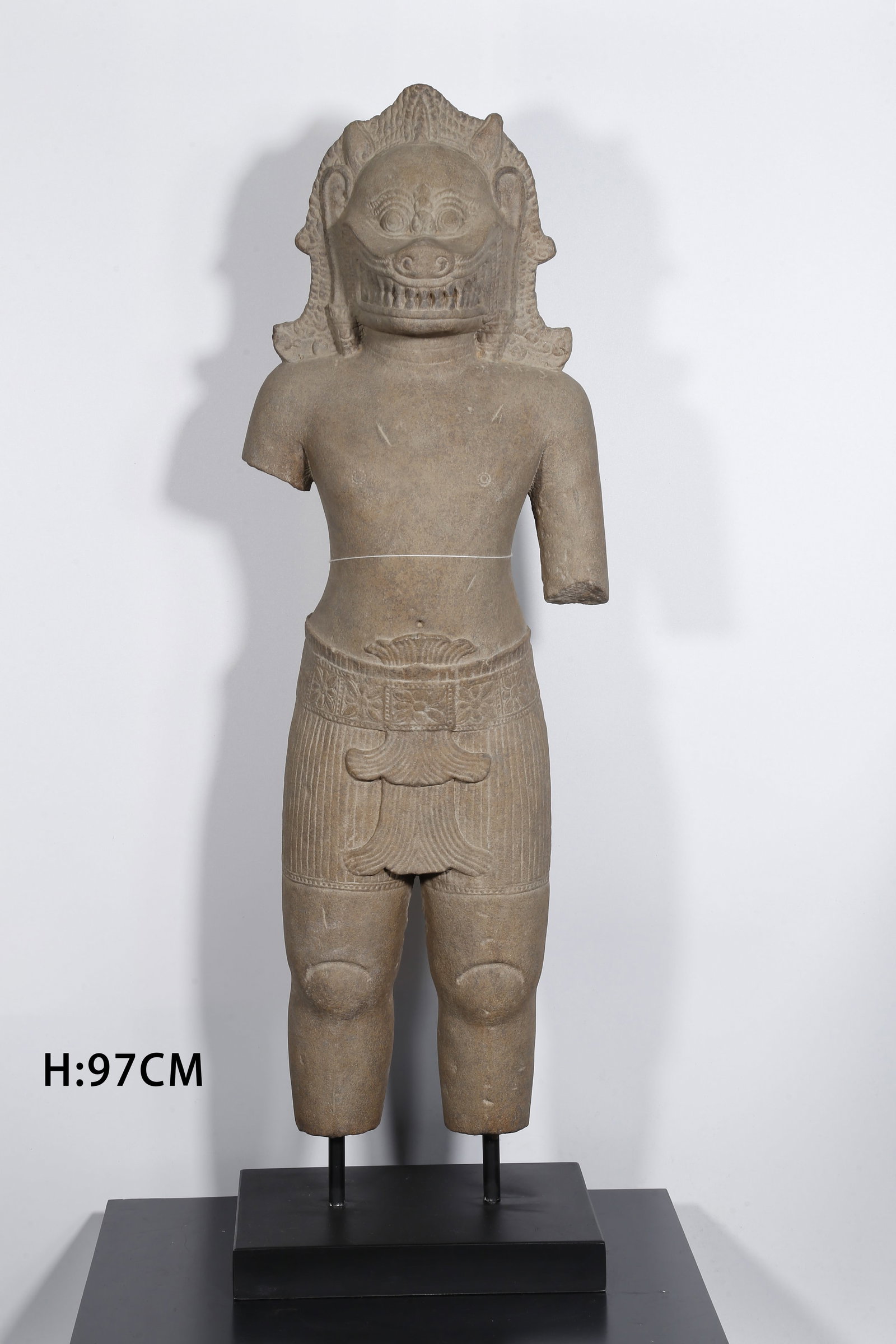 A STONE STATUE OF NARASIMHA (VISHNU'S LION-MAN INCARNATION) (1 of 16)