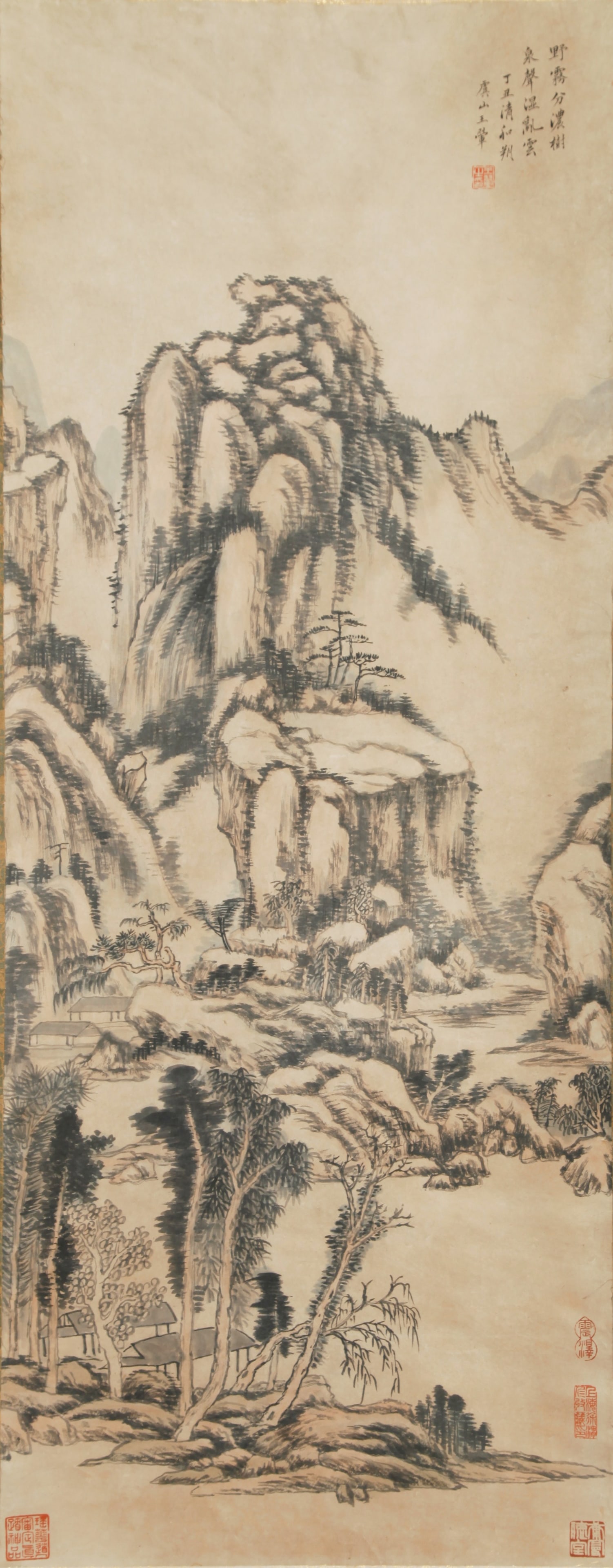 A LANDSCAPE PAINTINGS ON PAPER BY WANG HUI.王翚: Landscape Paintings on Paper by Wang Hui.王翚