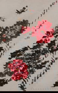 A FLOWER AND BUTTERFLY PAINTING ON PAPER BY WANG XUETAO.王雪涛: Flower and Butterfly Painting on Paper by Wang Xuetao.王雪涛