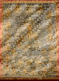 A THANGKA OF GREEN TARA.: Thangka of Green Tara.