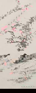 A PAPER PAINTING OF GEESE BY WANG XUETAO.王雪涛: Paper painting of geese by Wang Xuetao.王雪涛