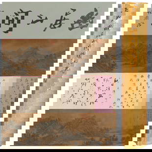 A SECLUDED DWELLING HANDSCROLL ON SILK BY JURAN.巨然: Secluded Dwelling Handscroll on Silk by Juran.&#24040;&#28982;