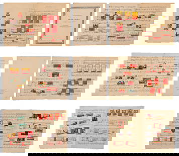 A SET OF STAMPS (7 PAGES).: Set of Stamps (7 Pages).