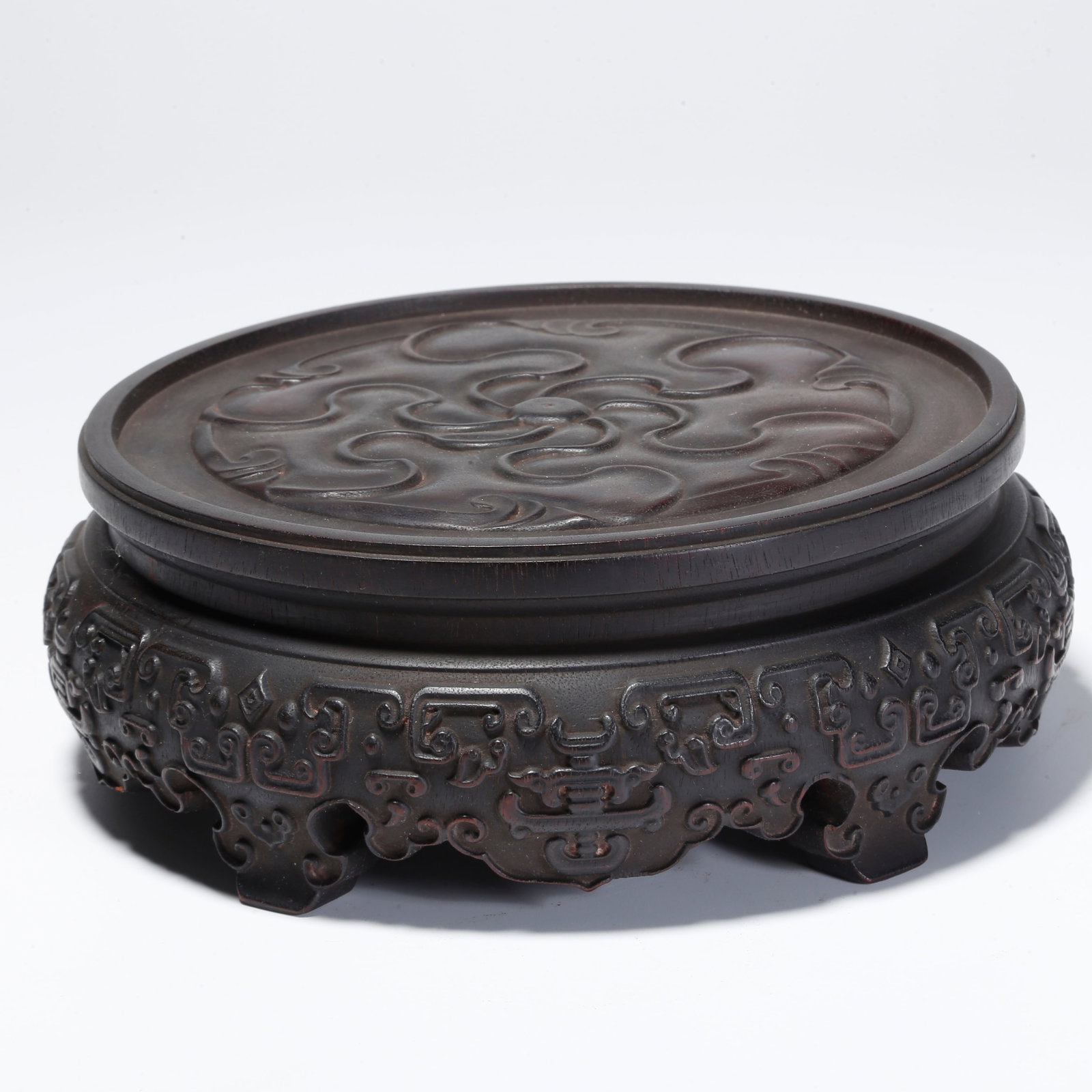 A ZITAN WOOD BASE: Zitan Wood Base