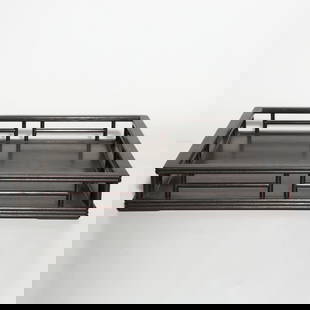 A ZITAN IMPERIAL TRAY (DUCHENG PAN): Zitan Imperial Tray (Ducheng Pan)
