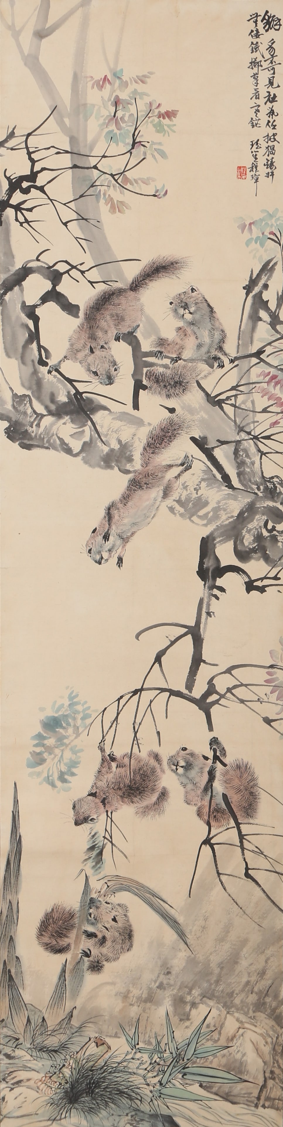 A PAPER PAINTING OF SQUIRRELS BY CHENG ZHANG.程璋 (1 of 12)