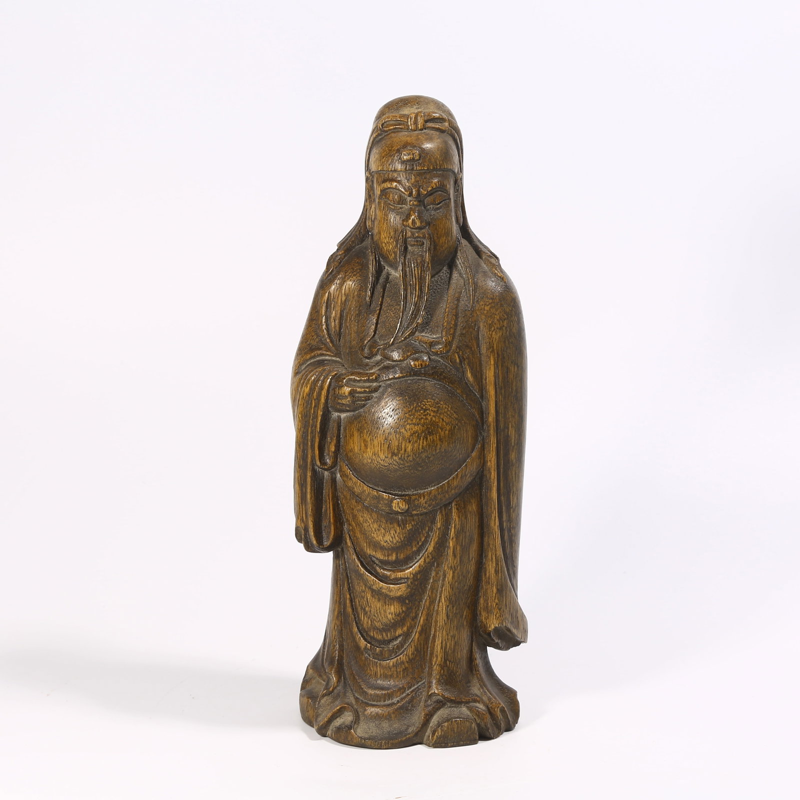 A AGARWOOD STANDING STATUE OF GUAN YU: Agarwood Standing Statue of Guan Yu