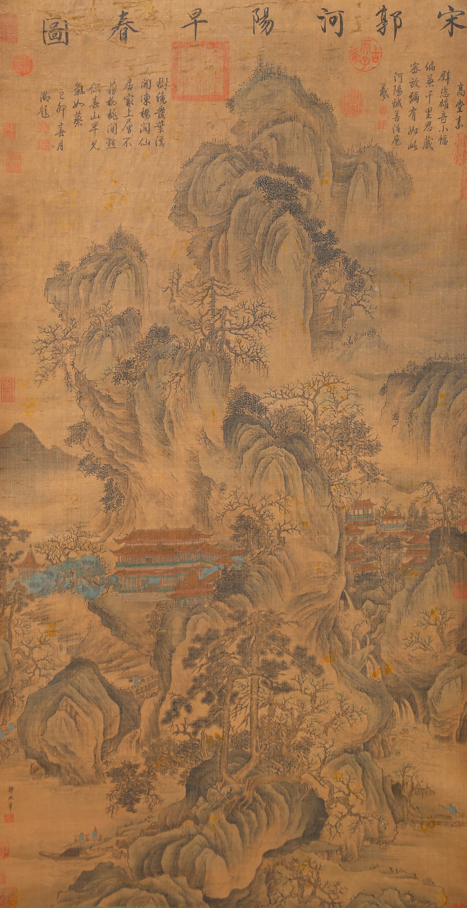 A EARLY SPRING PAINTING ON SILK BY GUO XI.郭熙: Early Spring Painting on Silk by Guo Xi.郭熙